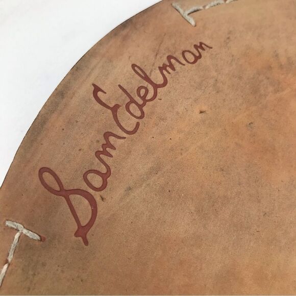 Sam Edelman GIGI Yellow Reptile Embossed Thong T Strap Leather Sandals - Picture 13 of 15